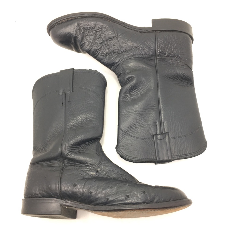 Larry Mahan Men’s Sz 8 XE Full Quill Ostrich Boot